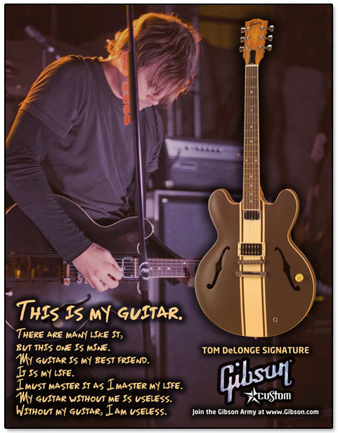 Gibson Guitars Tom Delonge Ad