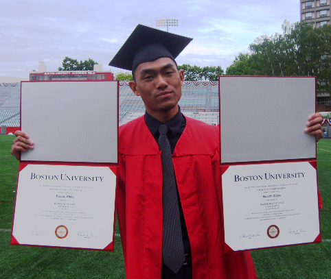 Kenny Chung at Boston University graduation